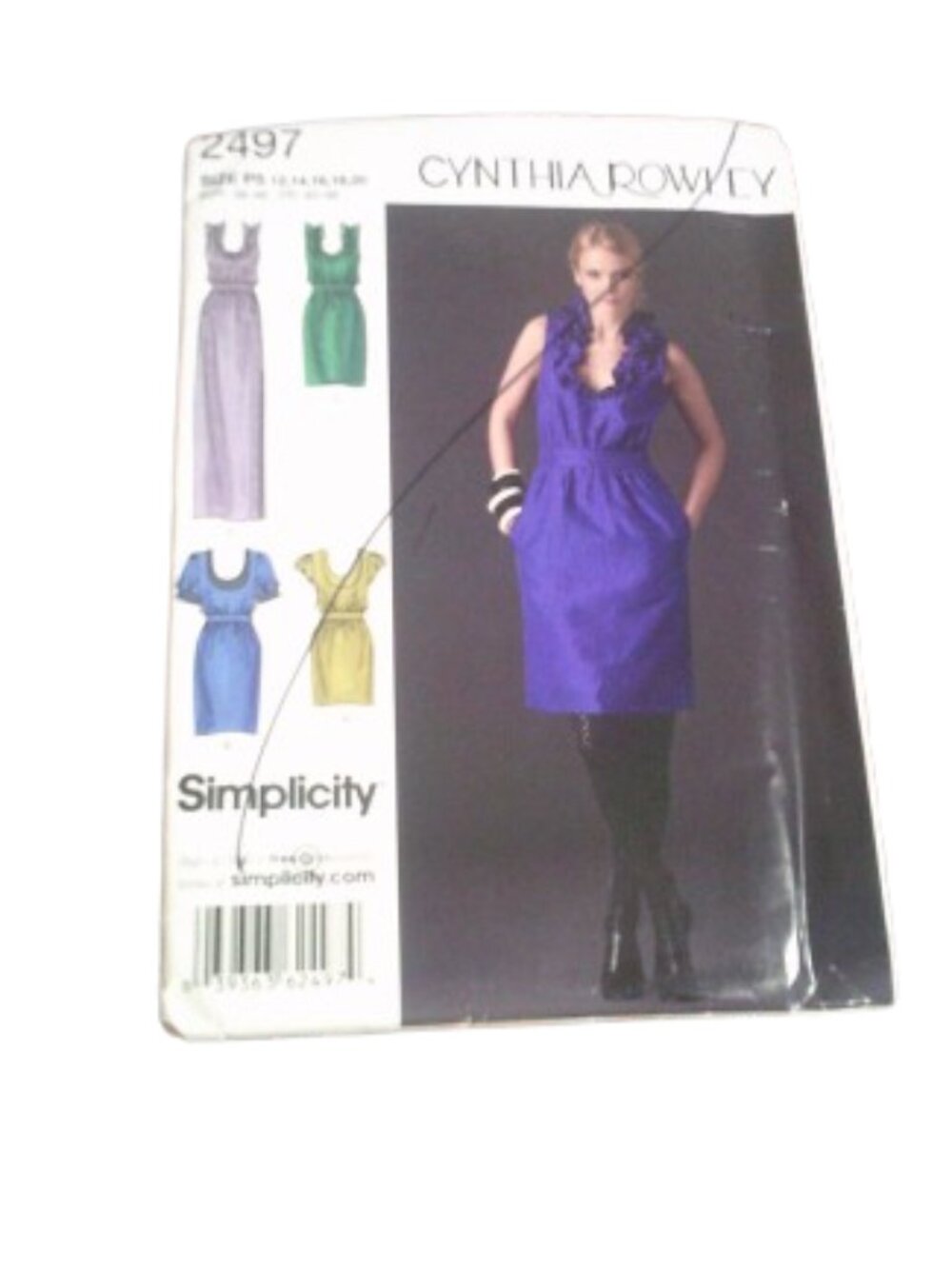 Cynthia Rowley Simplicity Pattern #2497 Size P5(12-20) Plus size Pattern